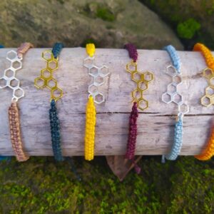 Bracelets à motif d'alvéoles de la ruche