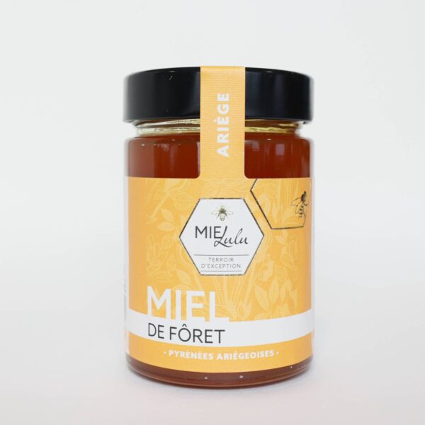 miel de foret 415g mielulu Miel de forêt artisanal grand format récolté et mis en pot par l'apicultrice